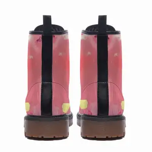 Men Pink Shoes Leather Work Boots