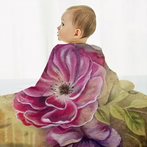 Smell Of Rose Baby Flannel Blanket (Horizontal)