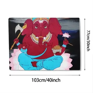 Ganesha Indian Buddha Religious Animals Elephant Baby Flannel Blanket (Horizontal)