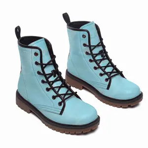 Men Blue Shoes Leather Work Boots