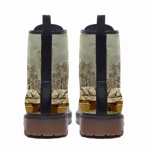 Men Russian Orthodox Church With Golden Domes Leather Work Boots