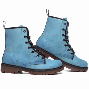 Men Blue Magic Leather Work Boots