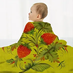 Raspberry Baby Flannel Blanket (Horizontal)