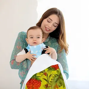 Raspberry Baby Flannel Blanket (Horizontal)