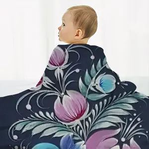 Night Pleasure Baby Flannel Blanket (Horizontal)