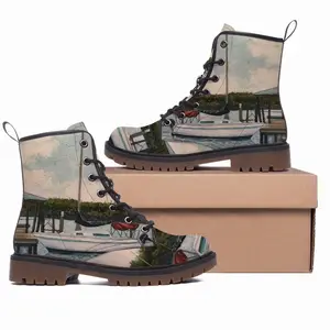 Men Sailboat South Florida Leather Work Boots