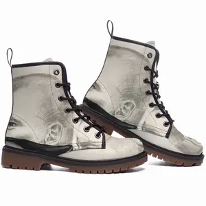 Men Skinheads Leather Work Boots