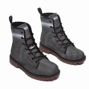 Men Neon Leather Work Boots