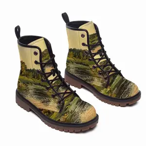 Men Countryside Pond Leather Work Boots