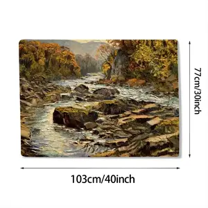 White River Gorge Impressionism Baby Flannel Blanket (Horizontal)