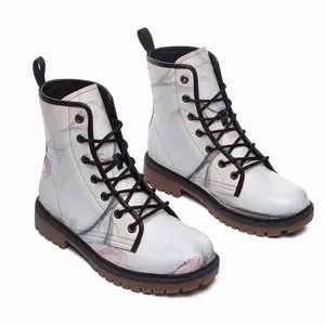 Men White Doberman Leather Work Boots