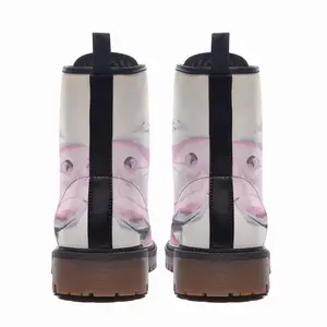 Men White Doberman Leather Work Boots