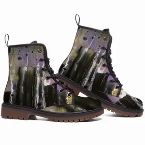 Men Stalagmites Leather Work Boots