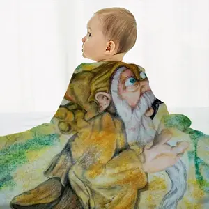 Ochre Wizard Baby Flannel Blanket (Horizontal)