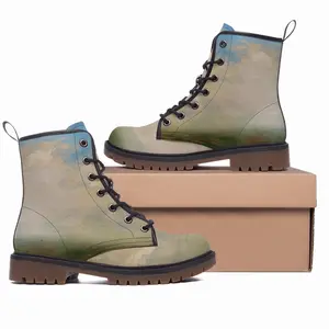 Men Green Landscape No3 Leather Work Boots