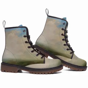 Men Green Landscape No3 Leather Work Boots