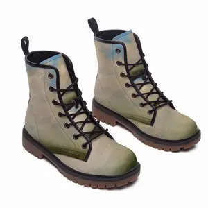 Men Green Landscape No3 Leather Work Boots