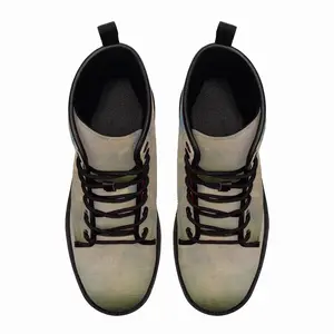 Men Green Landscape No3 Leather Work Boots