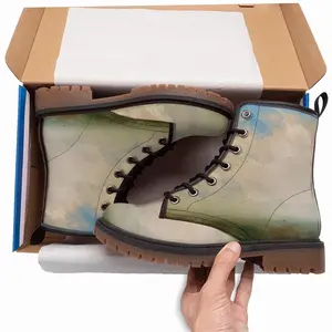 Men Green Landscape No3 Leather Work Boots