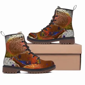 Men Tropical Fish Leather Work Boots