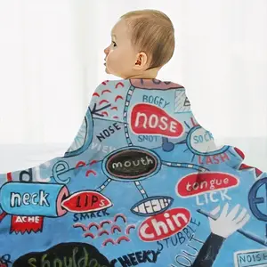 Portrait Baby Flannel Blanket (Horizontal)