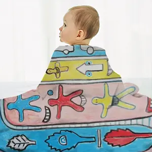 Self Portrait Baby Flannel Blanket (Horizontal)