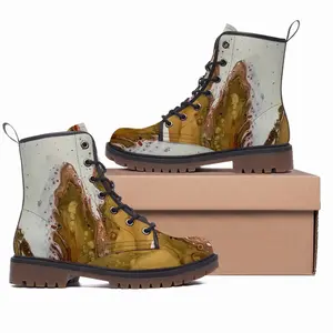 Men Gold Poppy Leather Work Boots