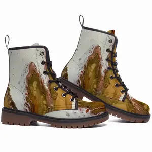 Men Gold Poppy Leather Work Boots