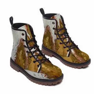 Men Gold Poppy Leather Work Boots