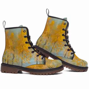 Men Mellow Yellow Leather Work Boots