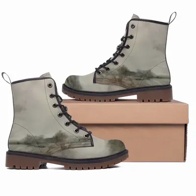 Men Impressions Landscape Sketch Leather Work Boots