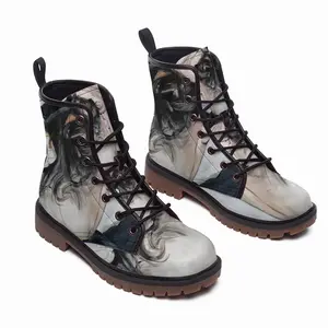 Men Boston Leather Work Boots