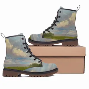 Men Countryside Landscape Leather Work Boots