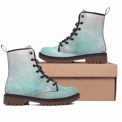 Men Turquoise Blue Window Leather Work Boots