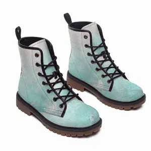 Men Turquoise Blue Window Leather Work Boots