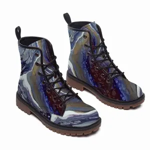 Men Lost In Space Leather Work Boots