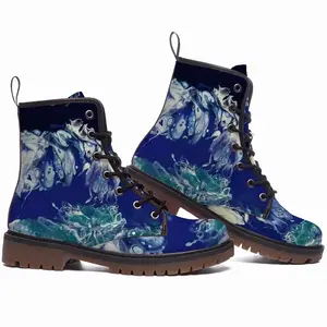 Men Ocean Love Leather Work Boots