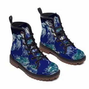 Men Ocean Love Leather Work Boots