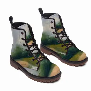 Men Countryside Impressionist Landscape No 2 Leather Work Boots