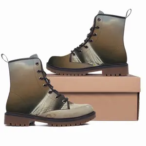 Men Sailboats Leather Work Boots