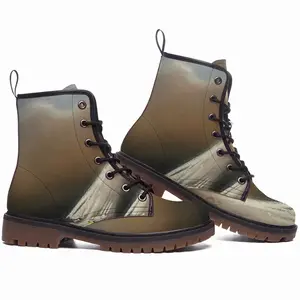 Men Sailboats Leather Work Boots