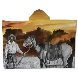 Cowboy With Horse Kids Hat Blanket