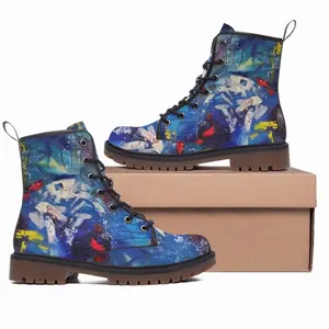 Men Space Station Leather Work Boots