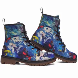 Men Space Station Leather Work Boots