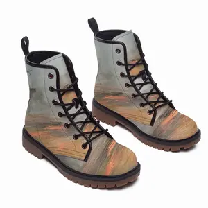 Men Bare Trees Autumn Leather Work Boots