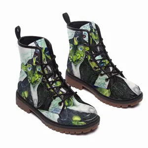 Men Lizard Wizard Leather Work Boots