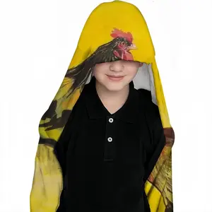 Rooster And Chickens Kids Hat Blanket