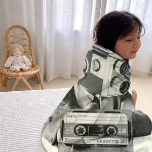 The Future Is Analog Kids Hat Blanket