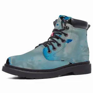 Men Black Silverturquoise Animal Spirit Mid Top Boots