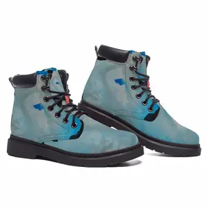 Men Black Silverturquoise Animal Spirit Mid Top Boots